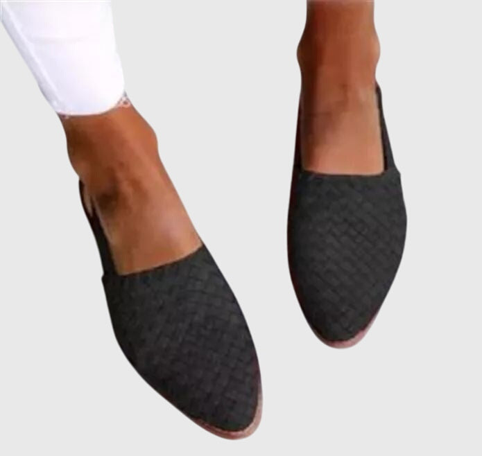 Women's Woven Orthopedic Mules with Pointed Toe