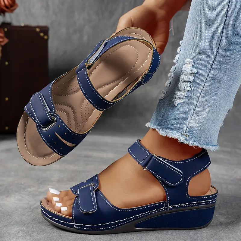 Orthopedic Wedge Sandals with Adjustable Straps