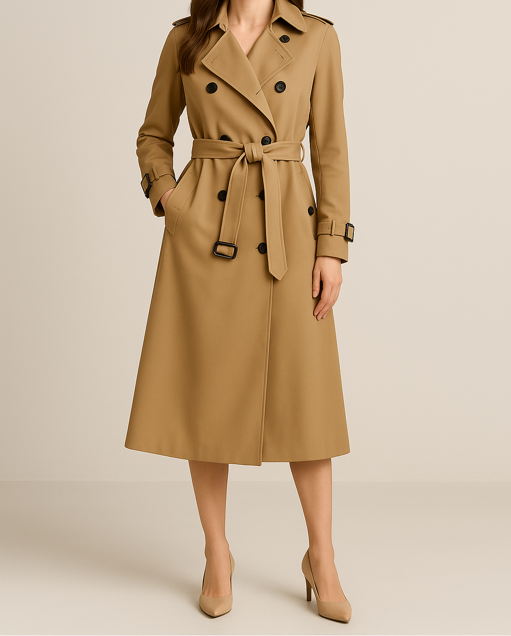 Women’s Double Breasted Trench Coat