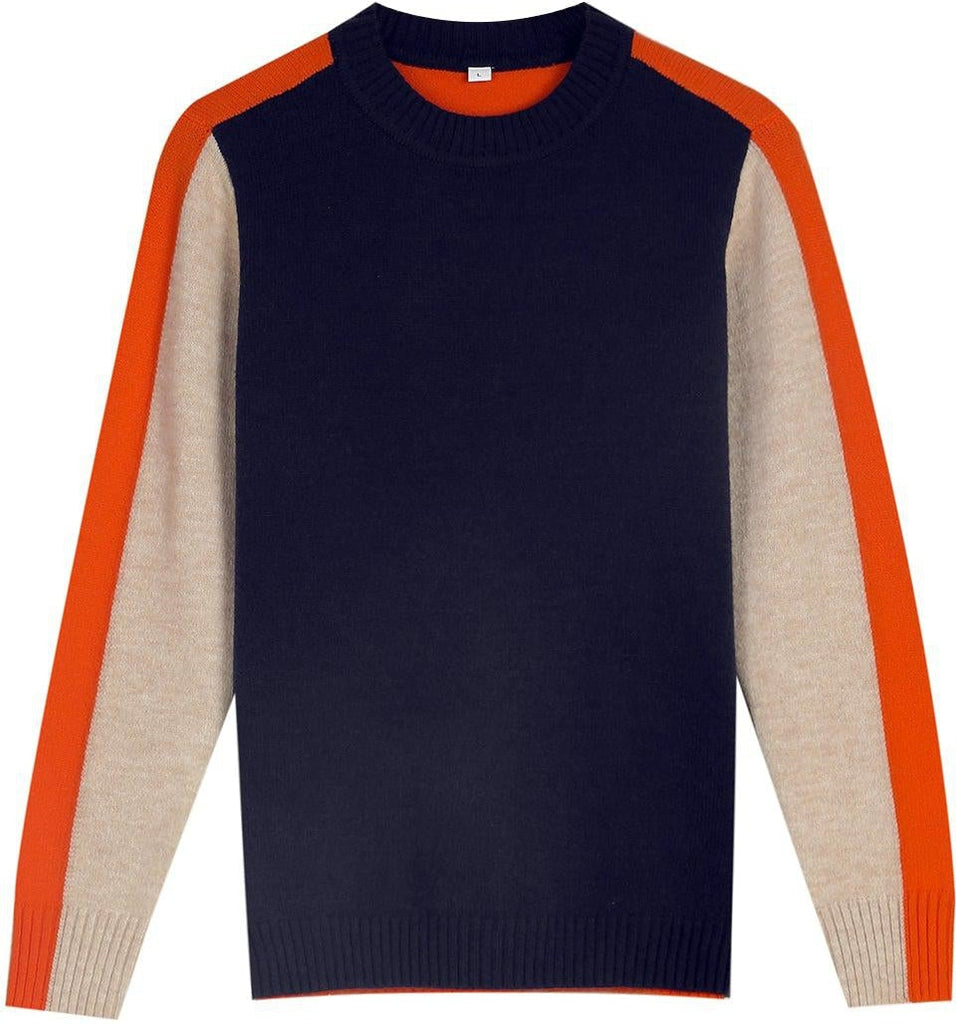 Women’s Striped Knit Jumper with Colour Block Design