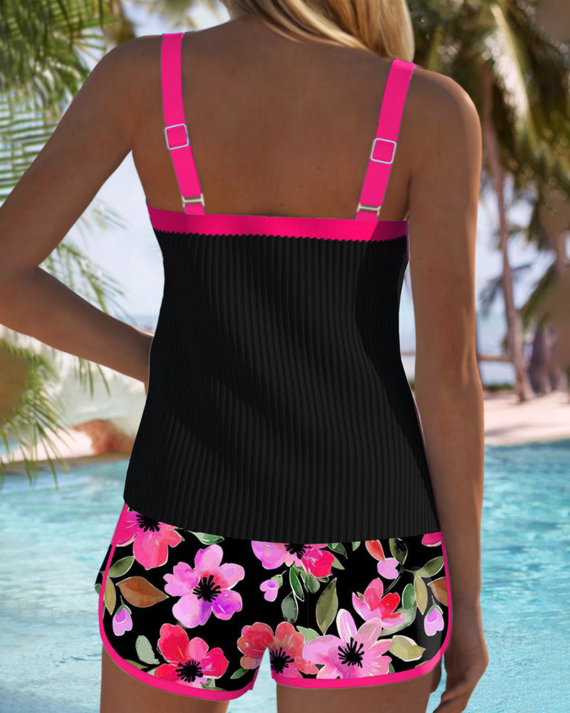 Women’s Tummy Control Tankini Set with Supportive Fit