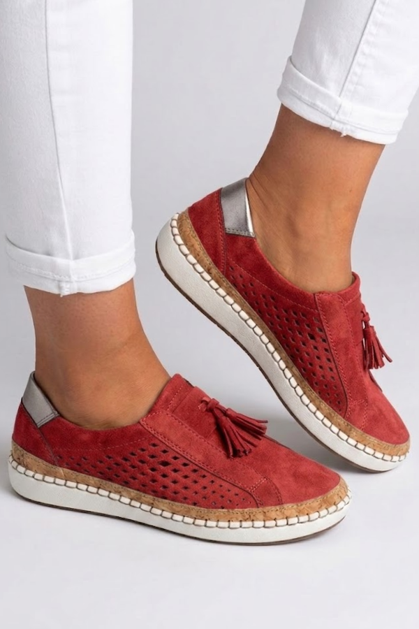 Women’s Orthopedic Slip-On Sneakers with Cushioned Support and Breathable Mesh
