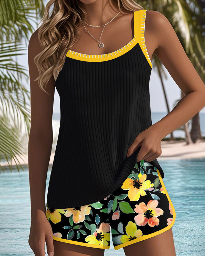 Women’s Tummy Control Tankini Set with Supportive Fit