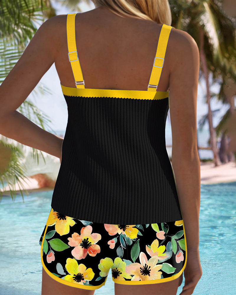 Women’s Tummy Control Tankini Set with Supportive Fit