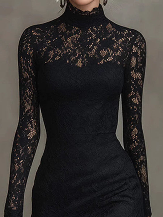 Women’s Long Sleeve Dress with Fishtail Hem
