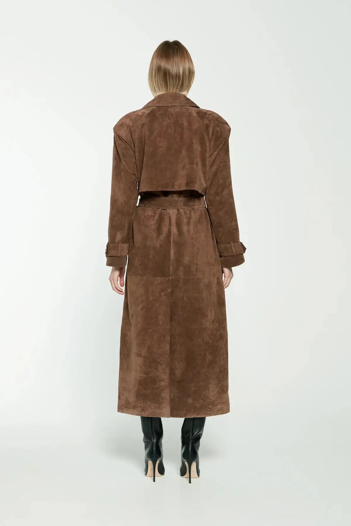 Lang Dobbeltbrystet Trench Coat