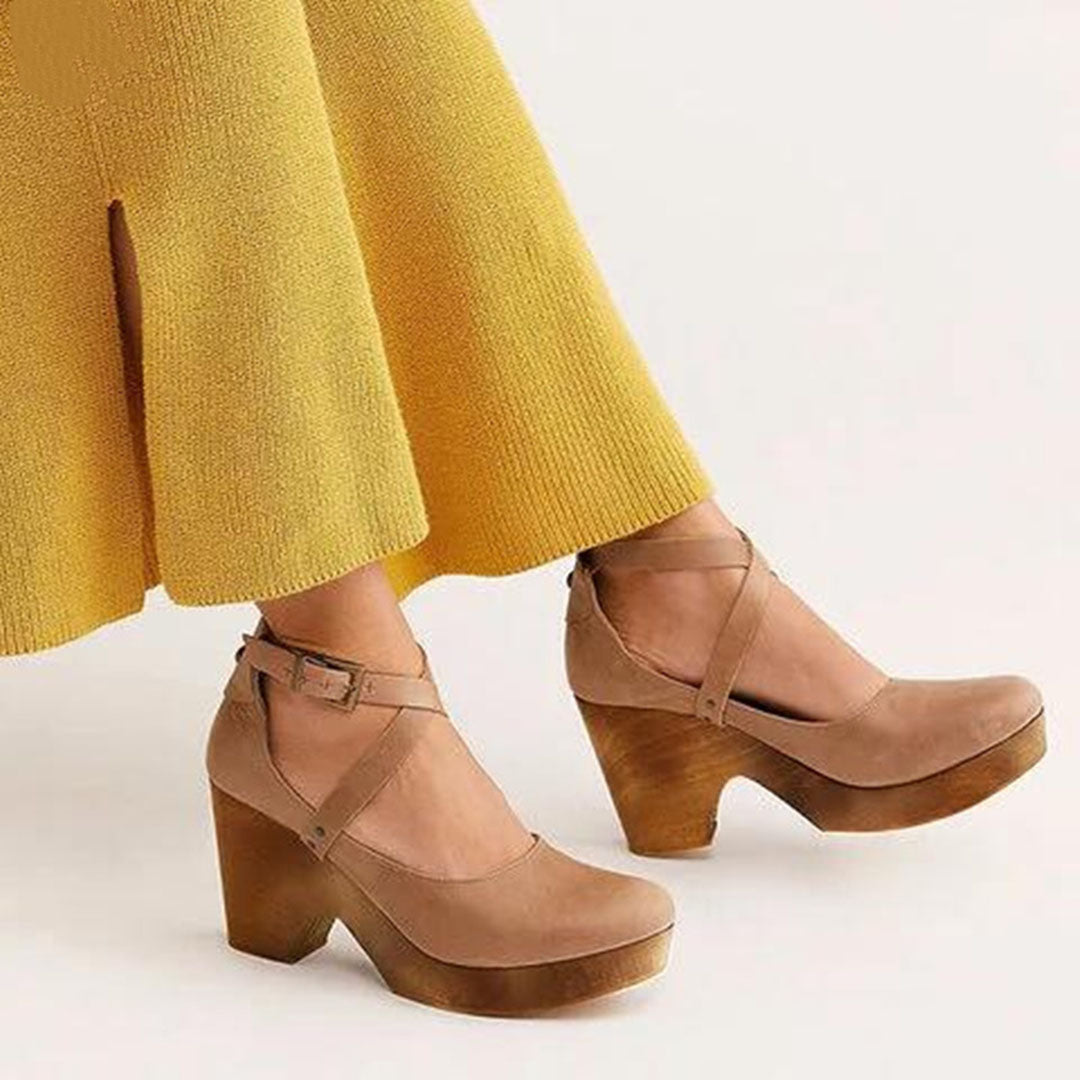 Women’s Platform Wedge Heels with Ankle Strap
