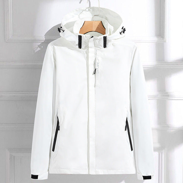 Women’s Waterproof Rain Jacket with Removable Hood