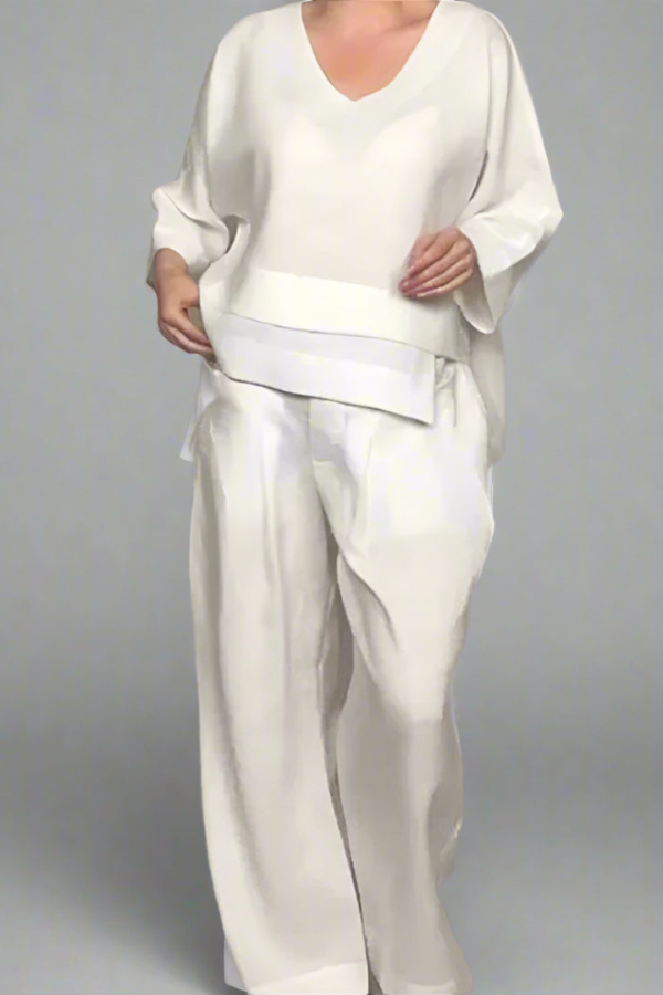 Women’s Relaxed Two Piece Top and Trousers Set