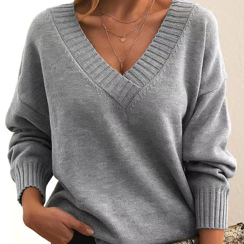 Women’s Oversized V Neck Jumper