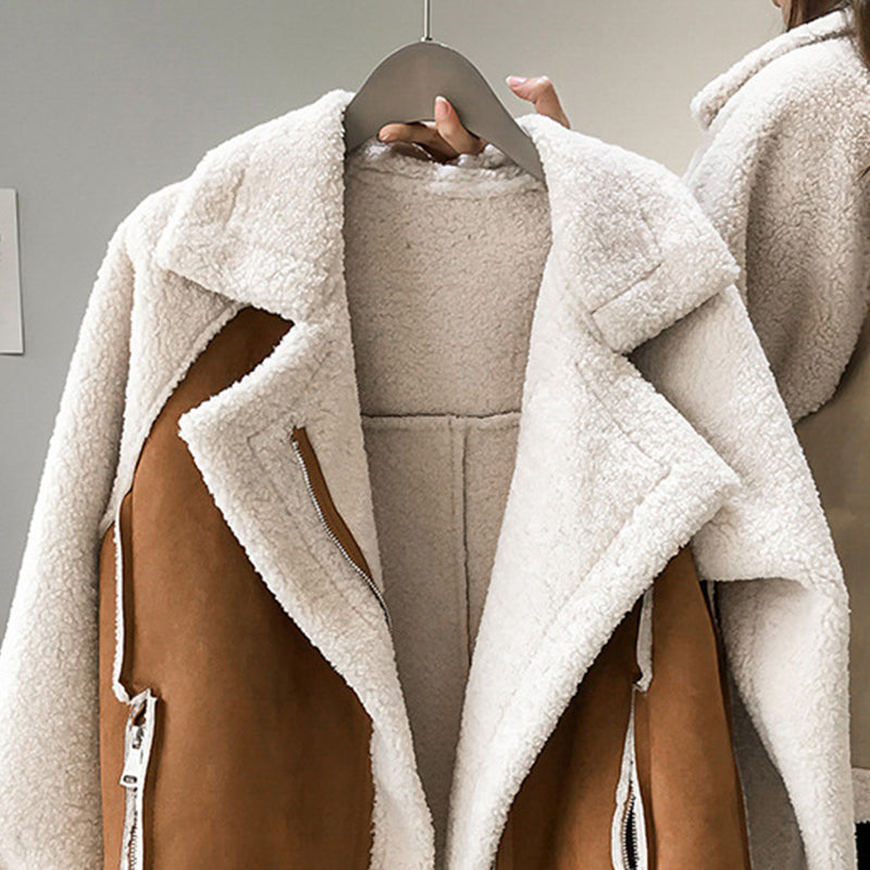 Women’s Oversized Sherpa Fleece Jacket