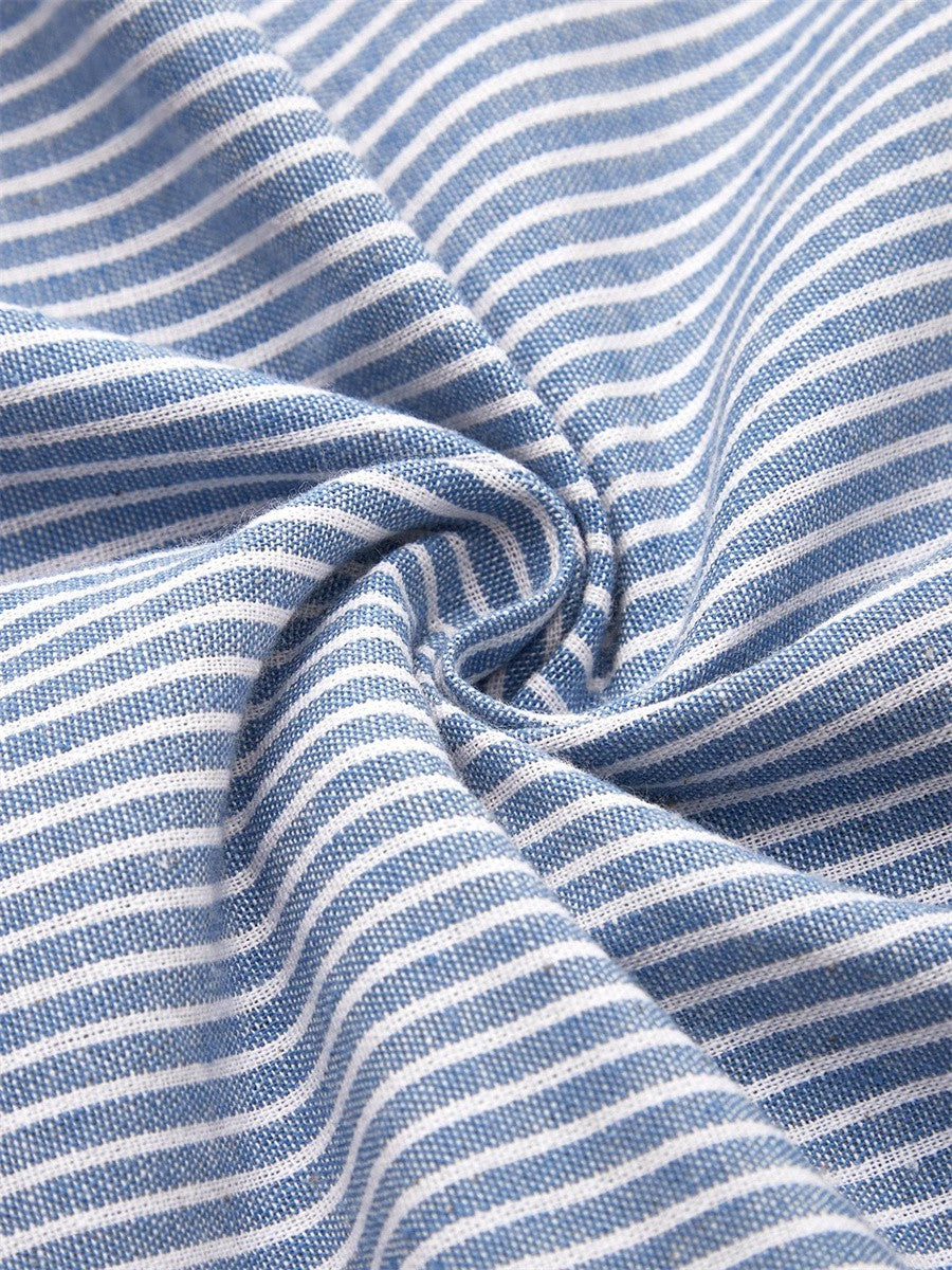 Women’s Striped Summer Midi Dress with Breathable Fabric