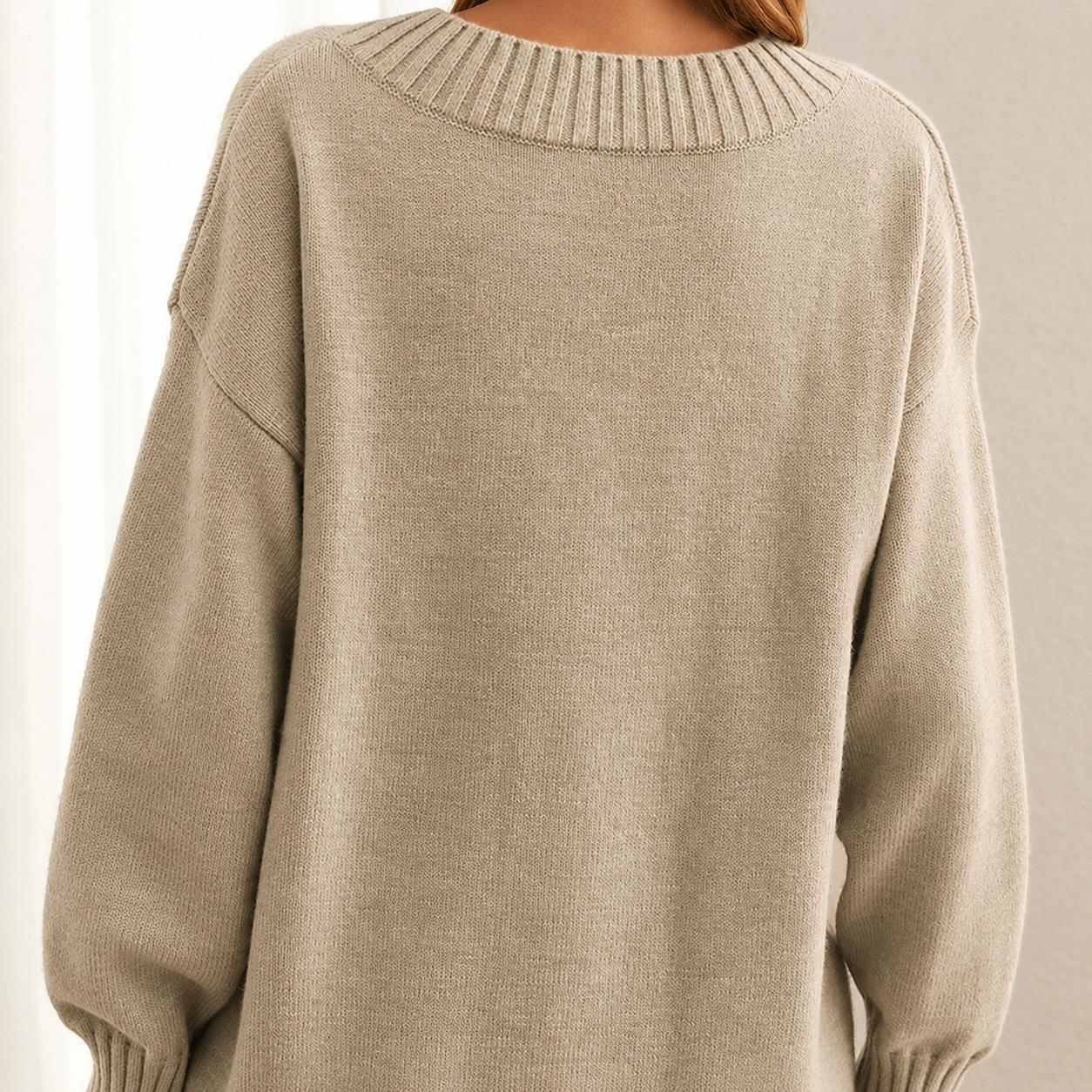 Women’s Oversized V Neck Jumper