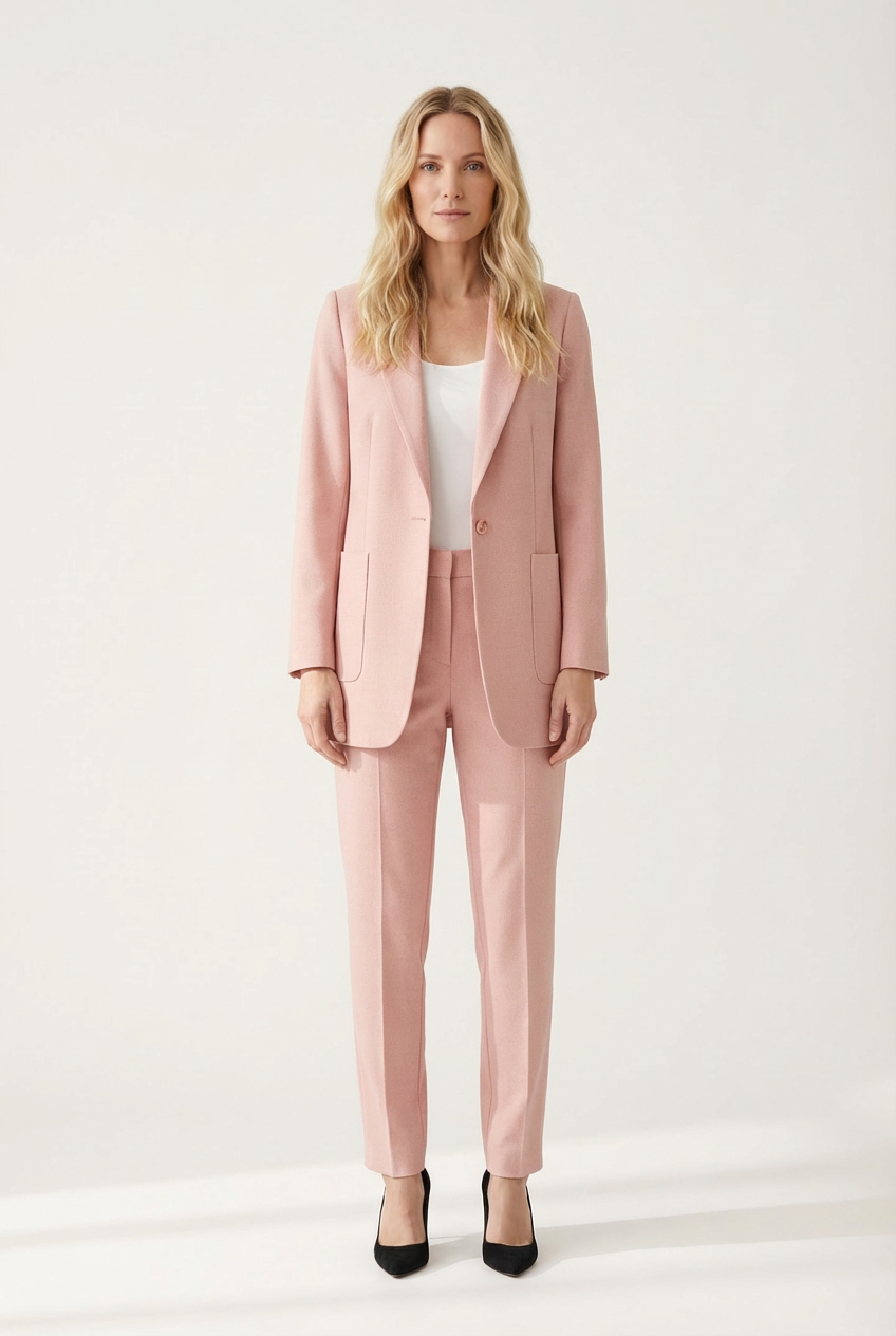 Kvindernes blazer med åben front og struktureret revers