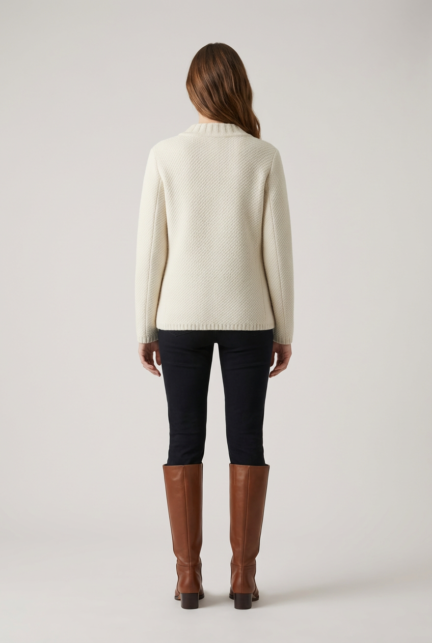 Womens Knit Blazer with Button Front Fit