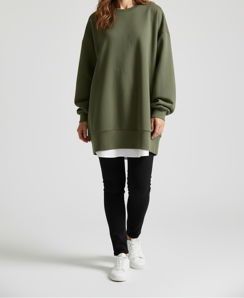 Oversized Dropped Shoulder Sweater Women Relaxed Style