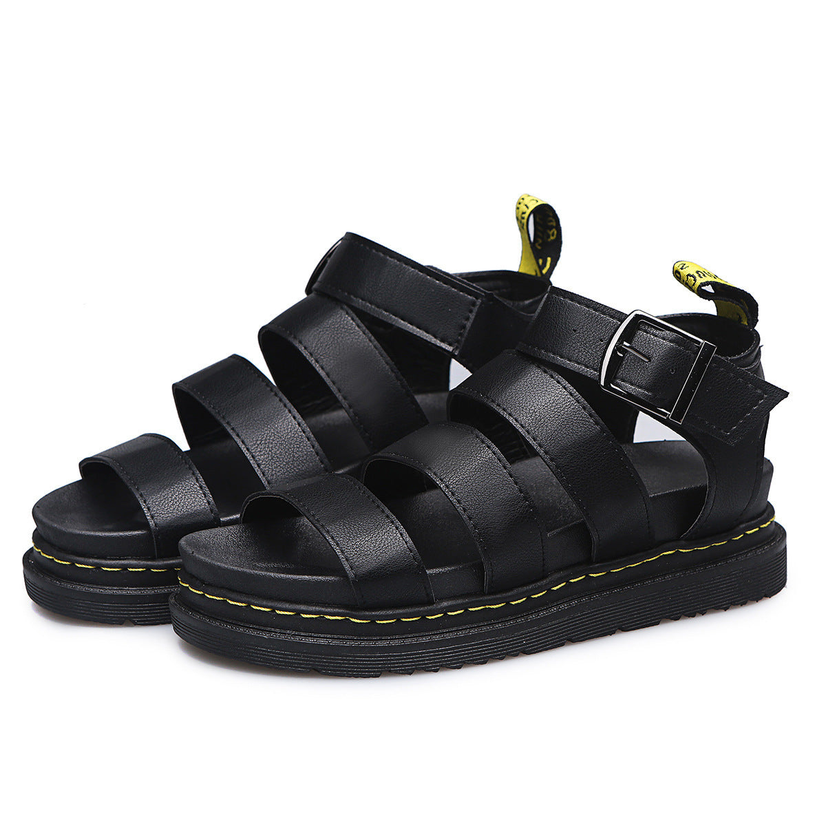 Women’s Platform Strappy Sandals with Chunky Sole and Adjustable Buckle
