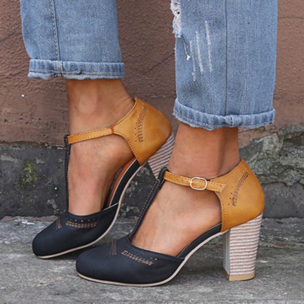 Women’s Orthopedic Heels with Stable Mid Heel Design
