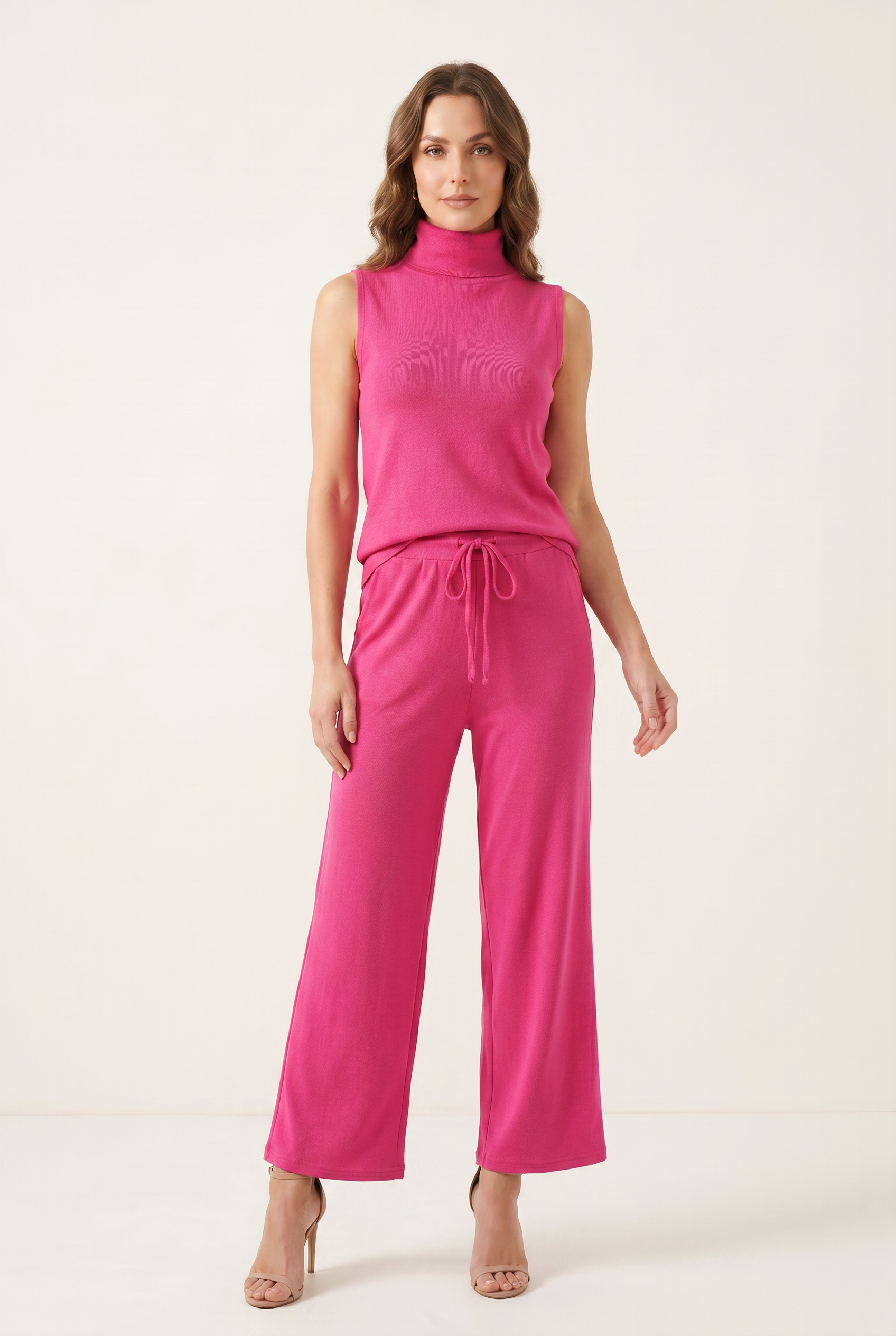 Sleeveless Wide Leg Jumpsuit with Straight Silhouette