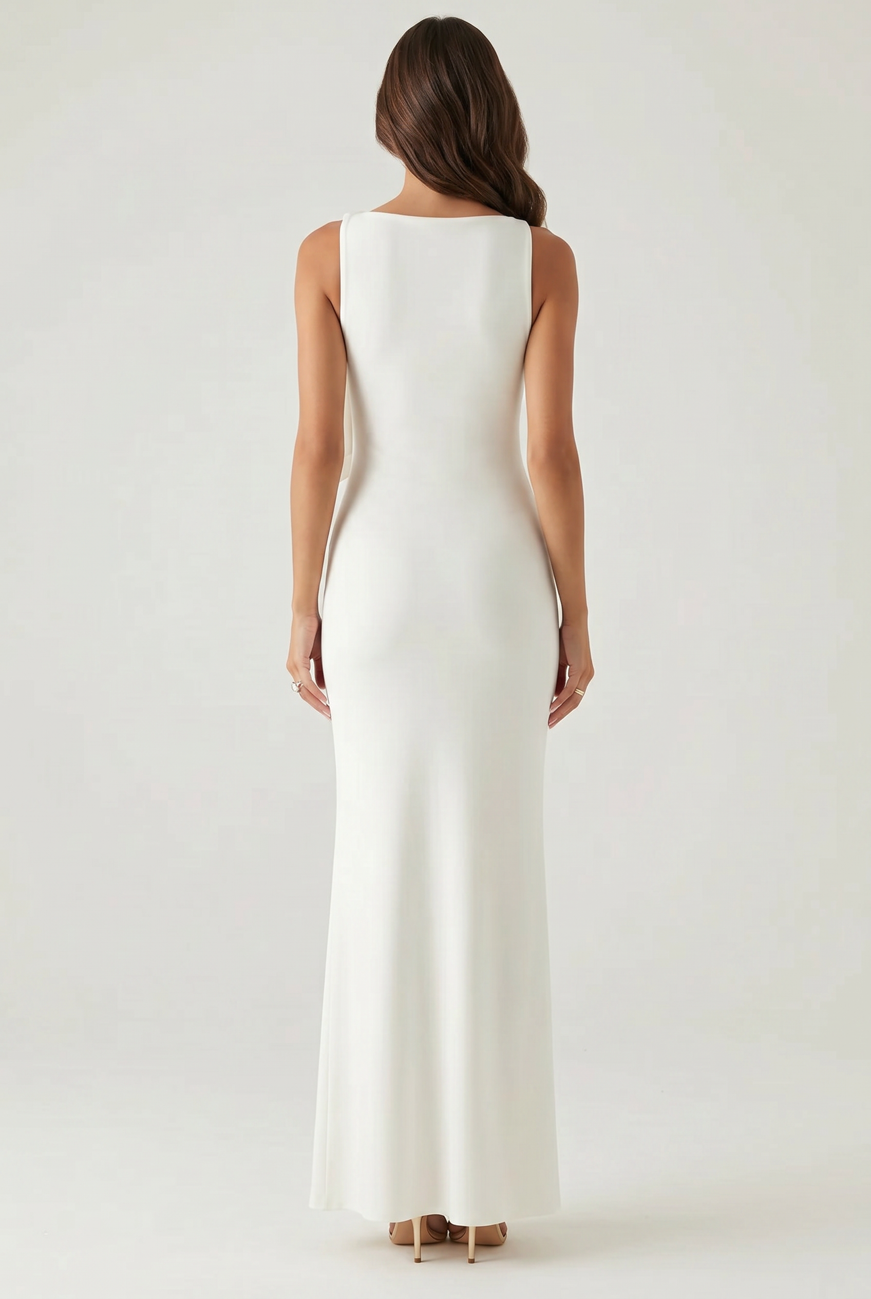 One Shoulder Sleeveless Maxi Dress