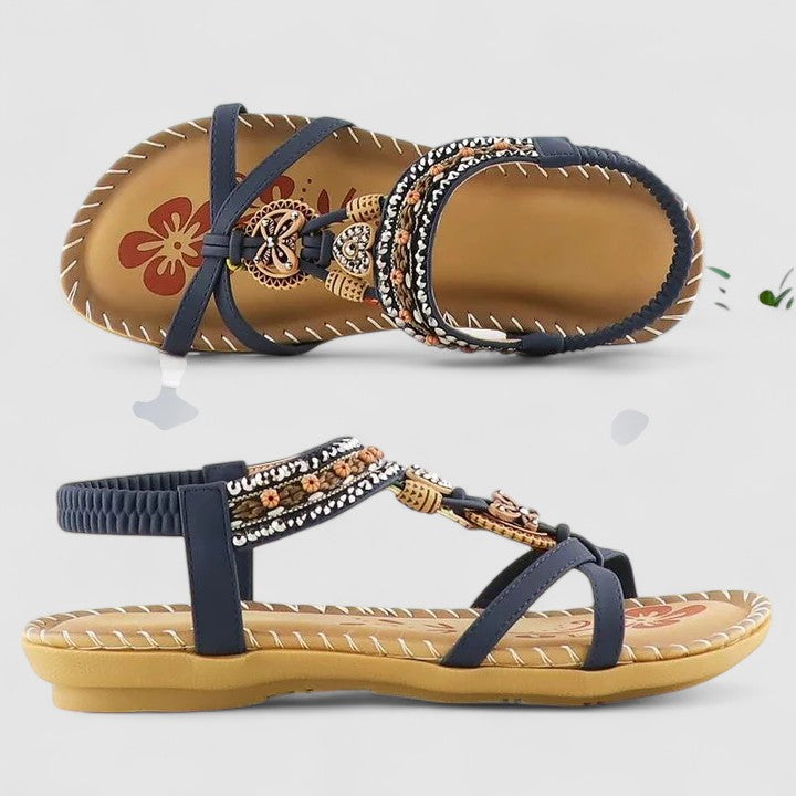 Women’s Orthopedic Sandals with Supportive Sole and Heel Strap