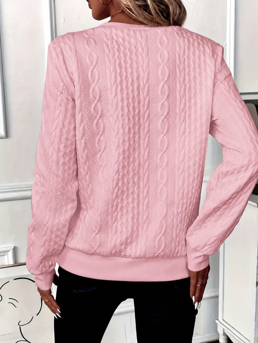Women’s Cable Knit Quarter Zip Jumper