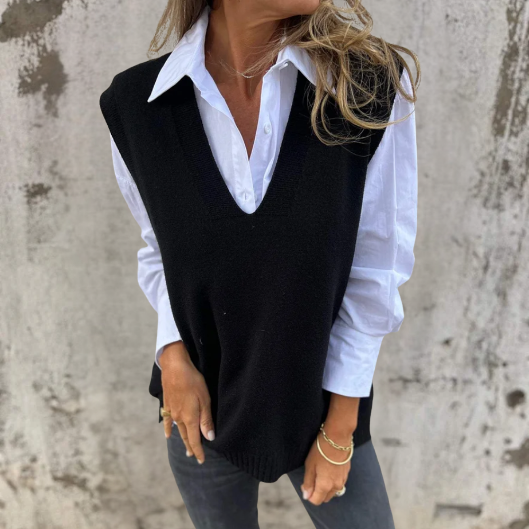 Women’s V Neck Knitted Vest