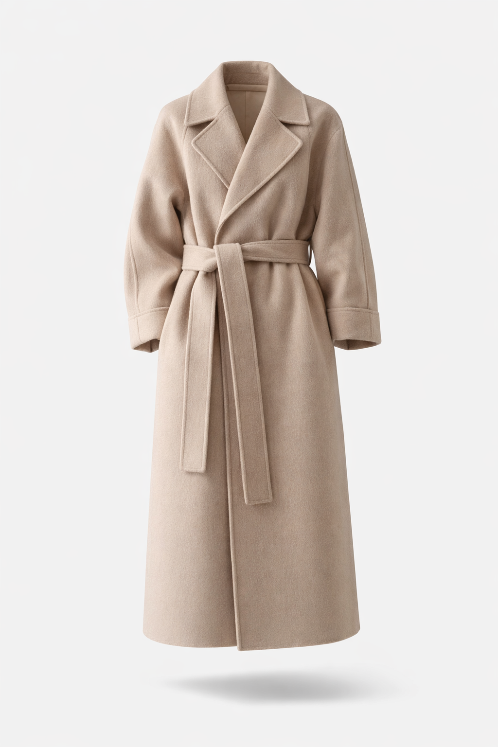 Women’s Belted Trench Coat with Classic Lapel