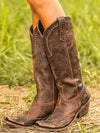 Women’s Studded Knee-High Cowboy Boots