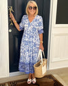 Women’s Floral V-Neck Summer Maxi Dress