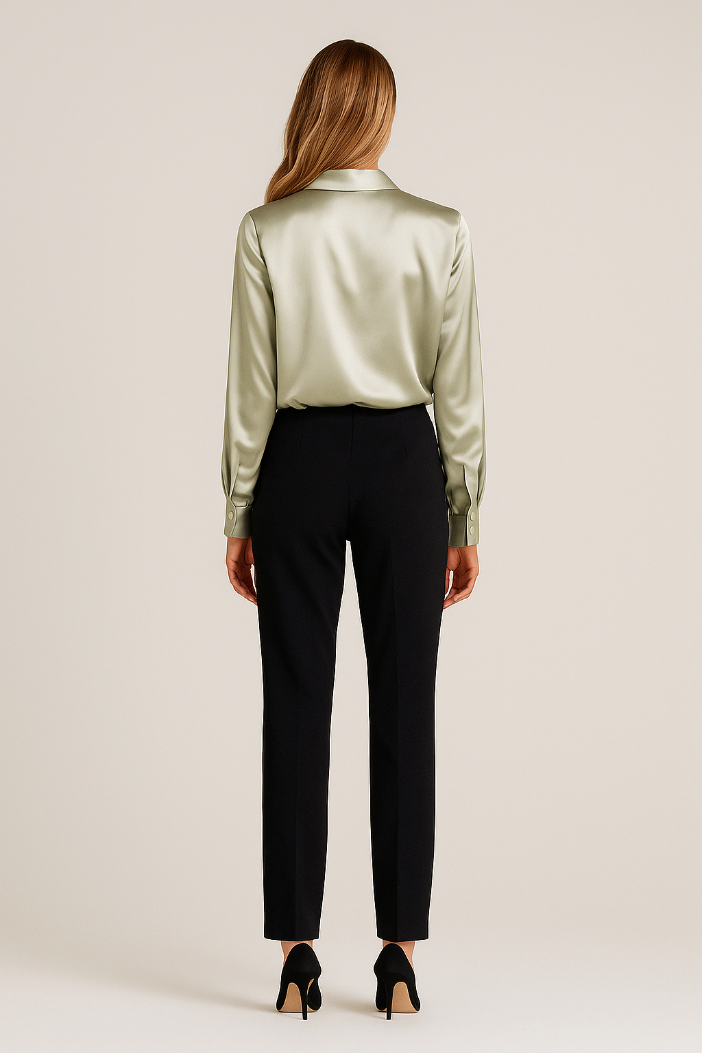Satin Blouse with Soft Sheen and Relaxed Silhouette