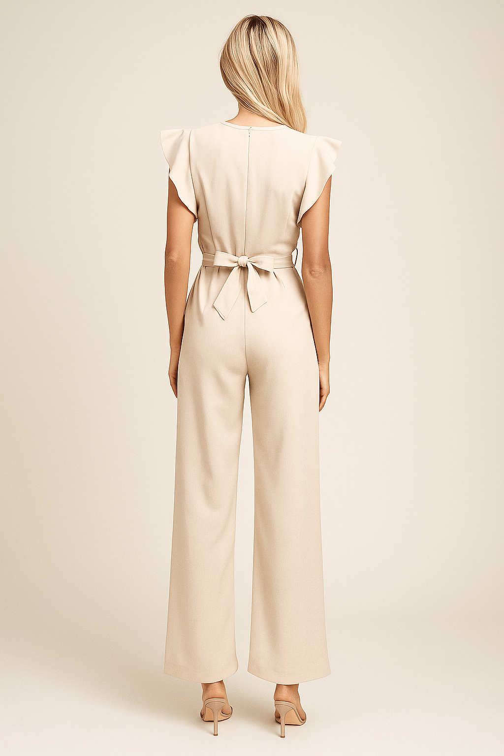 Belted Short Sleeve Jumpsuit