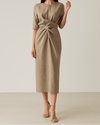 Sleeveless Lightweight Khaki Dress