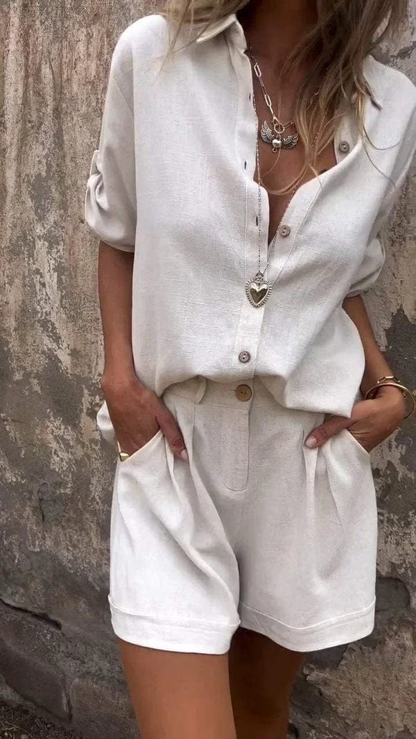 Women’s Lightweight Co Ord Set with Relaxed Fit and Matching Shorts