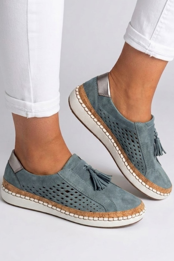 Women’s Orthopedic Slip-On Sneakers with Cushioned Support and Breathable Mesh