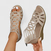 Women’s Lace-Up Open Toe Sandals with Crisscross Straps