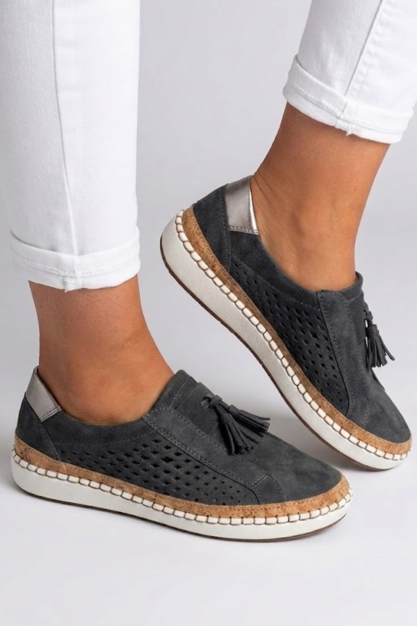 Women’s Orthopedic Slip-On Sneakers with Cushioned Support and Breathable Mesh