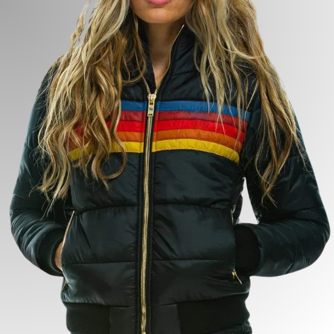 Women’s Colour Block Hooded Puffer Jacket
