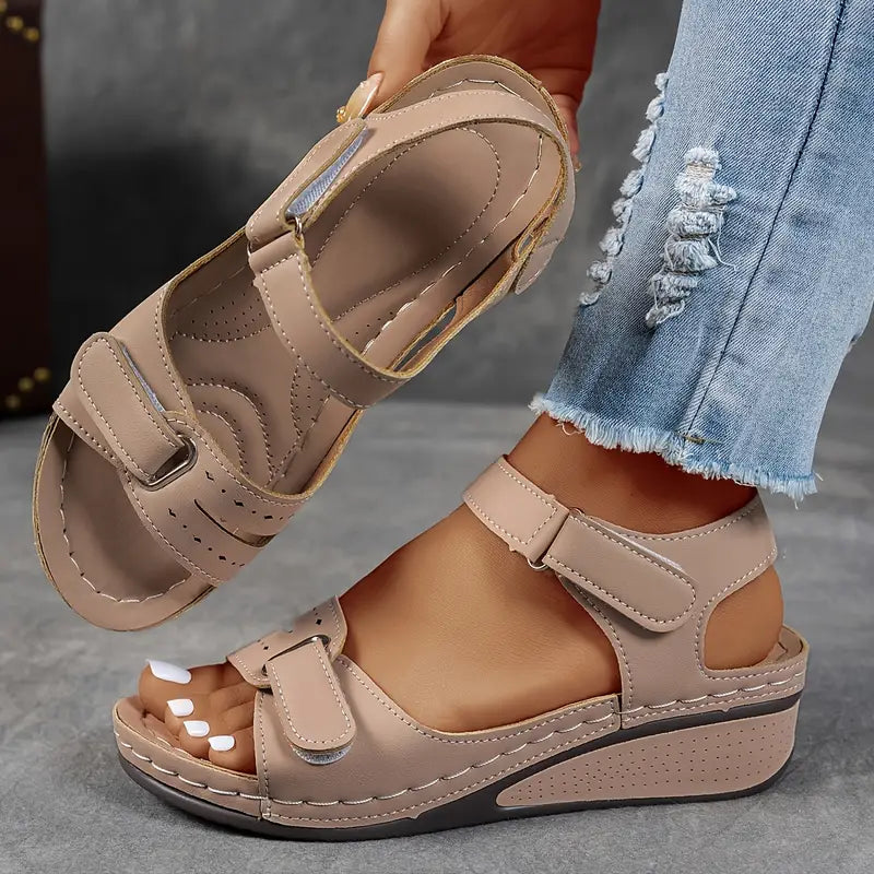 Orthopedic Wedge Sandals with Adjustable Straps