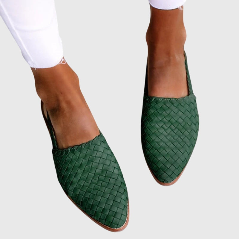 Women's Woven Orthopedic Mules with Pointed Toe