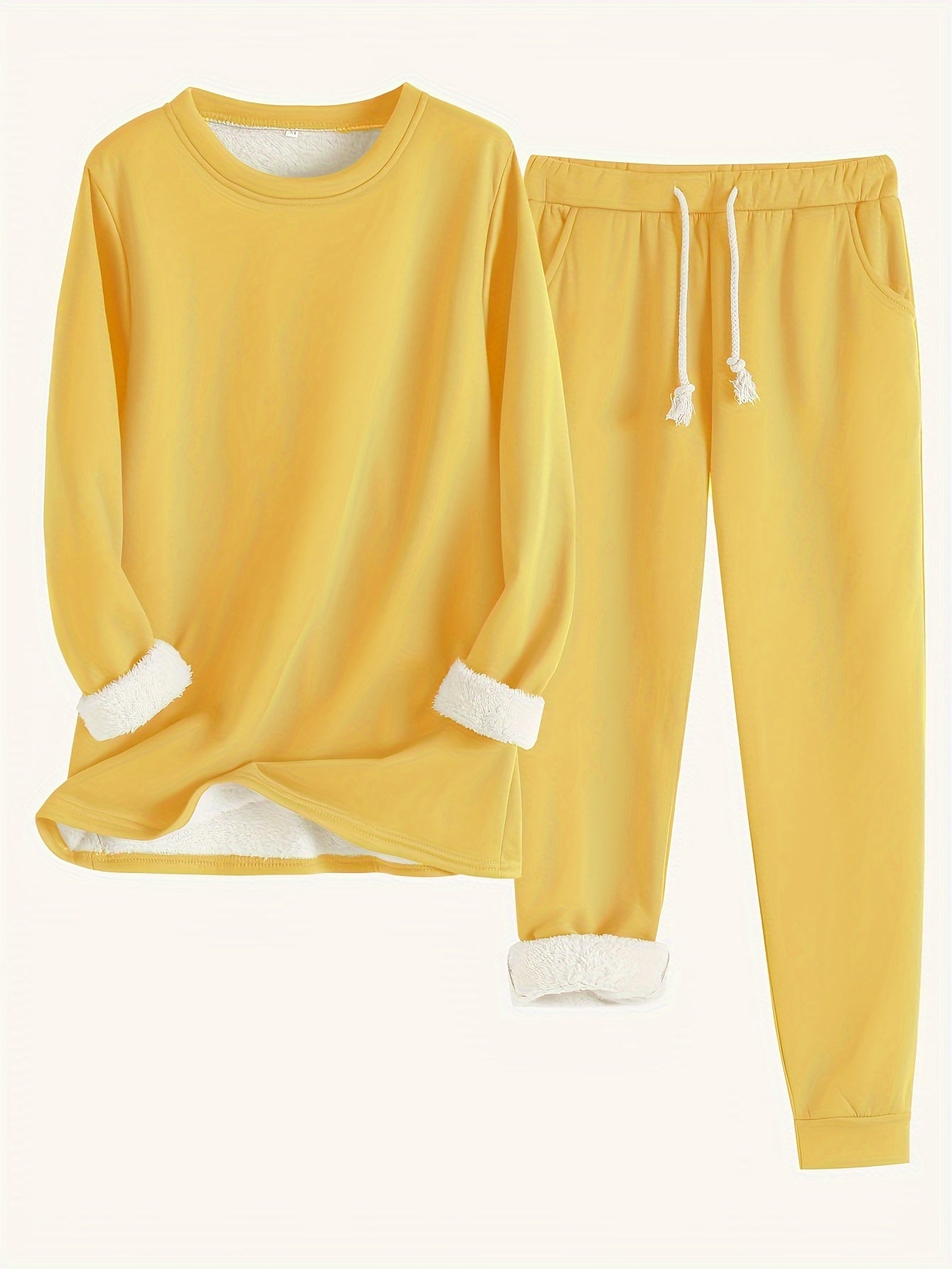 Women’s Two Piece Lounge Set with Soft Fleece Lining