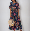 Women’s Floral Summer Dress with A-Line Silhouette and Flutter Sleeves