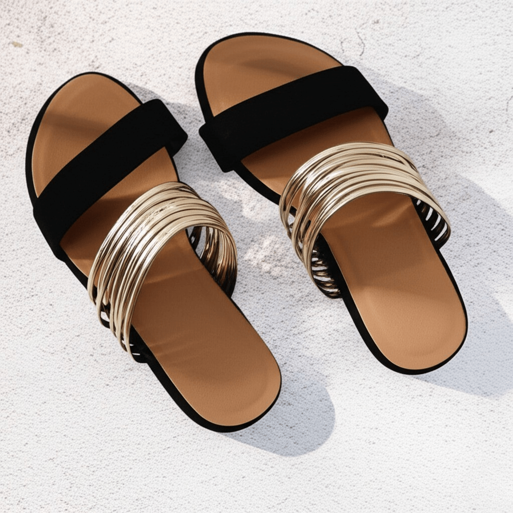 Women’s Orthopedic Slip-On Sandals with Lightweight Suede Finish