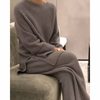 Women’s Two Piece Lounge Set with Knitted Jumper and Trousers
