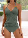 Women’s Tankini Swimsuit Set with Supportive Top and Mid-Rise Bottoms