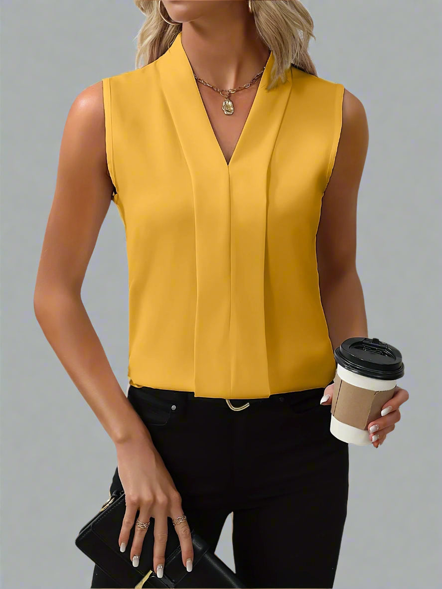 Women’s V-Neck Sleeveless Blouse