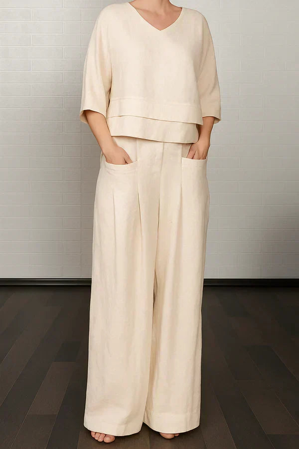 Women’s Relaxed Two Piece Top and Trousers Set