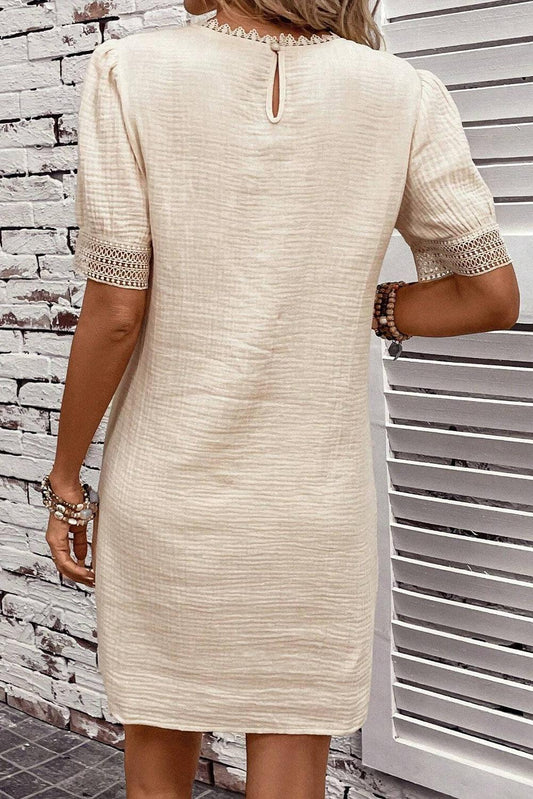 Beige zomerjurk voor dames - Lianne