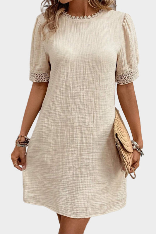 Beige zomerjurk voor dames - Lianne