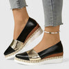 Women’s Platform Espadrilles with Metallic Finish